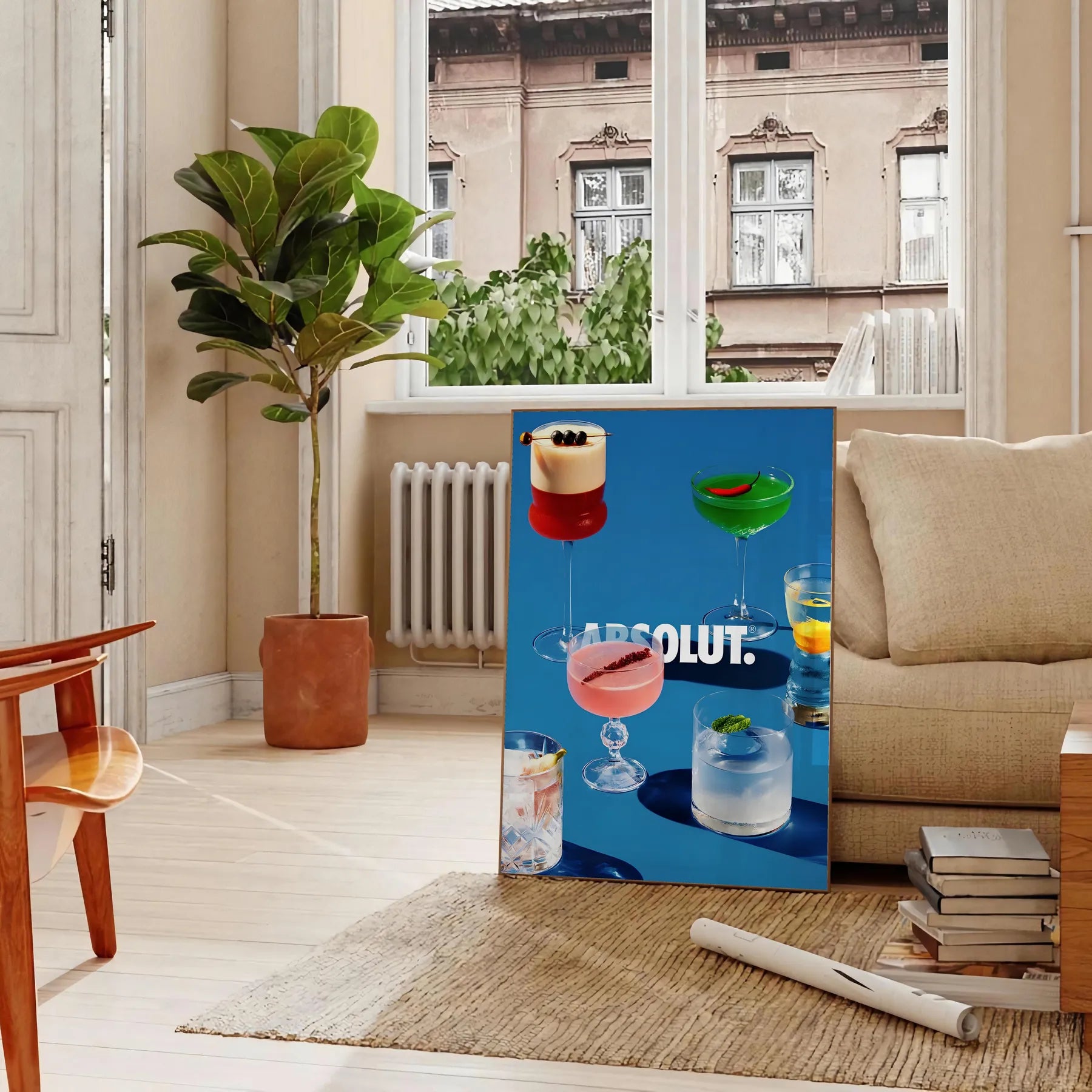 space stunning Absolut Cocktail Art poster bold black brown hues wall unique gift artwork essence style sophistication sizes A4 cm A0 perfect fit